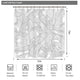 Riyidecor Palm Tree Leaf Shower Curtain Tropical Fern Banana Monstera Leaves White Rainforest Jungle Hawaii Plant Fabric Waterproof Home Bathtub Decor 12 Pack Plastic Hook 72x72 Inch