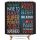 Riyidecor Quotes Shower Curtain Rules Inspirational Superhero Motivational Black Kids Educational Positive Bathroom Decor Fabric Panel 72x72 Inch Waterproof Polyester 12 Pack Shower Hooks