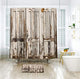 Riyidecor Rustic Shower Curtain Barn Door Wooden Vintage Wood Farmhouse Bathroom Home Decor Set Countryside Life Polyester Fabric Waterproof 72x72 Inch 12 Pack Plastic Hooks