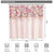 Riyidecor Bridal Floral Wall Shower Curtain for Bathroom 72Wx72H Inch Pink Rose Pattern Bath Set for Woman Girl Vintage Spring Nature Bathtub Accessories Fabric Panel Waterproof Plastic 12 Pack Hooks