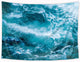 Riyidecor Ocean Tapestry 80Wx60H Inch Cute Calm Wave Sea Cool Water Nature Simple Aesthetic Blue White Art Wall Hanging Bedding Wall Art Decor Bathroom Fabric Home Dorm Living Room