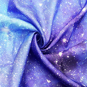 Riyidecor Stall Galaxy Outer Space Nebula Shower Curtain 36Wx72H Inch Universe Planets Magical Fantasy Star Decor Bathroom 7-Pack Plastic Hooks Fabric