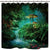 Riyidecor Fantasy Mushroom Shower Curtain 72Wx72H Inch Fairy Forest Tree Gothic Panel Jungle Green Zen River Trippy Bathroom Decor Fabric Set Polyester Waterproof 72Wx72H Inch 12 Pack Plastic Hooks