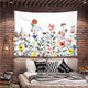 Riyidecor Colorful Floral Tapestry Flowers Spring Bloom 60x80 Inch Blossom Plants Girl Rustic Natural Bright Pink Country Scenery Modern Printed Decoration Bedroom Living Room Dorm Wall Hanging