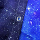 Riyidecor Fabric Blue Space Shower Curtain for Bathroom Decor 72Wx72H Inch Starry Galaxy Bathtub Set for Men Women Nebula Universe Planet Magical Fantasy Accessories Decor Panel Bathroom 12 Pack Hooks