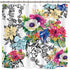 Riyidecor Watercolor Floral Shower Curtain Flower Blossoming Wildflowers Birds Spring Leaves Branches Decor Collection Fabric Polyester Waterproof 72x72 Inch Plastic Hooks 12 Packs