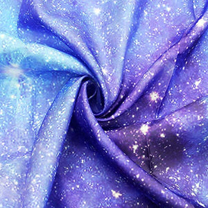 Riyidecor Fabric Blue Space Shower Curtain for Bathroom Decor 72Wx72H Inch Starry Galaxy Bathtub Set for Men Women Nebula Universe Planet Magical Fantasy Accessories Decor Panel Bathroom 12 Pack Hooks