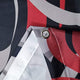 Riyidecor Red and Grey Black Shower Curtain Metal Hooks 12 Pack Leaf Swirl Floral Modern Forest Decor Fabric Set Polyester Waterproof Fabric Bathtub 72Wx72H Inch