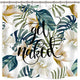 Riyidecor Palm Leaf Shower Curtain Get Naked Green Tropical Tree Black Font Funny Coconut Plant Modern Chic Polyester Fabric Waterproof Bathroom 72x72 Inch 12 Pack Plastic Hooks