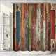 Riyidecor Extra Long Wooden Shower Curtain 72Wx84H Inch Farmhouse Wood Floor Rustic Planks Wood Grunge Lodge Hardwood Decor Fabric Bathroom Waterproof 12 Pack Plastic Hooks