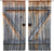 Riyidecor Wooden Barn Doors Kitchen Curtains Rustic Rod Pocket Retro Brown Woods Shabby Chic Farmhouse Printed Living Room Bedroom Window Drapes Treatment Fabric 2 Panels 55 x 39 Inch