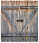 Riyidecor Barn Door Shower Curtain Rustic Wooden Barn Wood Farmhouse 72Wx78H Inch Vintage Retro Brown Decor Fabric Set Polyester Waterproof 12 Pack Plastic Hooks