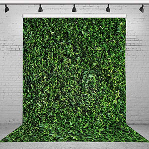 Riyidecor Spring Lawn Backdrop Fabric Polyester Leaves Grass 5Wx7H Feet Green Natural Outside Birthday Banner Photography Background Baby Artistic Newborn Birthday Party Photo Studio Shoot Backdrop