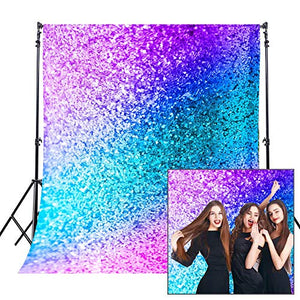 Riyidecor Sparkle(Not Glitter) Backdrop Colorful Bokeh YouTube Girls Woman Makeup Photography Background 5WX7H Feet Newborn Decorations Birthday Props Photo Shoot Vinyl Cloth