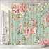 Riyidecor Fabric Pink Flower Shower Curtain for Bathroom 72Wx72H Inch Rose Floral Blooming Green Leaves for Girls Women Bathtub Accessories Decor Rustic Retro Waterproof Fabric Bathroom 12 Pack Hooks