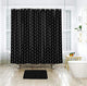 Riyidecor Striped Herringbone Chevron Shower Curtain 72x96 Inch Metal Hooks 12 Pack Extra Long Black Geometric Panel Decor Fabric Bathroom Set Polyester Waterproof