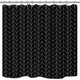 Riyidecor Striped Herringbone Chevron Shower Curtain 60x72 Inch Black Geometric Panel Decor Fabric Bathroom Set Polyester Waterproof 12 Pack Plastic Hooks