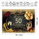 Riyidecor 50th Birthday Backdrop Black Gold Woman Balloons Champagne Photo Photography Background 8X6 Feet Shining Sequin Rose Gold Party Decorations Celebration Props Photo Shoot Vinyl Cloth