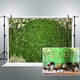 Riyidecor Green Lawn Wall Backdrop Nature Grass Photography Background Fresh Green and White Flowers 7Wx5H Feet Decoration Celebration Props Party Photo Shoot Backdrop Vinyl Cloth