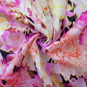 Riyidecor Bridal Floral Wall Shower Curtain for Bathroom 72Wx72H Inch Pink Rose Pattern Bath Set for Woman Girl Vintage Spring Nature Bathtub Accessories Fabric Panel Waterproof Plastic 12 Pack Hooks