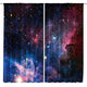 Riyidecor Kids Colorful Galaxy Curtains Rod Pocket (2 Panels 42 x 63 Inch) Boys Outer Space Blue Purple Universe Planet Nebula Starry Sky Astronomic Living Room Bedroom Window Drapes Treatment Fabric