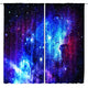 Riyidecor Galaxy Outer Space Nebula Curtains (2 Panels 42 x 63 Inch) Blue Rod Pocket Universe Planets Psychedelic Fantasy Star Black Art Printed Living Room Bedroom Window Drapes Treatment Fabric
