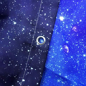 Riyidecor Stall Galaxy Outer Space Nebula Shower Curtain 36Wx72H Inch Universe Planets Magical Fantasy Star Decor Bathroom 7-Pack Plastic Hooks Fabric