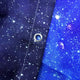 Riyidecor Stall Galaxy Outer Space Nebula Shower Curtain 36Wx72H Inch Universe Planets Magical Fantasy Star Decor Bathroom 7-Pack Plastic Hooks Fabric