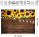 Riyidecor Sunflowers Wooden Backdrop Rustic Kids Light Brown Yellow Country Spring Flowers Photography Background 7x5 Feet Decoration Celebration Props Party Photo Shoot Backdrop Vinyl Cloth