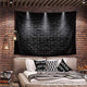 Riyidecor Fabric Black Brick Tapestry Wall Hanging 80Wx60H Inch Gothic Art Stone Wall Dorm Decor for Men Women Modern Mandala Hippie Rock Print Neutral for Bedroom Living Room