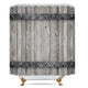 Rustic Barn Door Shower Curtain Wooden Metal Texture Bathroom
