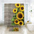 Rustic Sunflower Wood Plank Shower Curtain Panel Primitive Spring Blooming Flower Country Woman