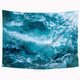 Riyidecor Ocean Wave Tapestry Blue Sea 91x71 Inch Landscape Scenery Extra Big Long Nature Water Art Modern Simple Wall Hanging Decor Home Fabric Dorm Bedroom