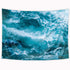 Riyidecor Ocean Water Wave Tapestry Blue White Sea Art Wall Hanging