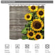 Rustic Sunflower Wood Plank Shower Curtain Panel Primitive Spring Blooming Flower Country Woman