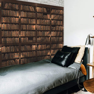 Riyidecor Vintage Wooden Library Tapestry Study Room Scene Tapestry Full of Old Books Tapestry Classic Bookshelf Tapestry Wall Hanging Tapestry Art Decor Fabric Home Dorm for Living Room 51x59 Inch