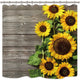 Rustic Sunflower Wood Plank Shower Curtain Panel Primitive Spring Blooming Flower Country Woman