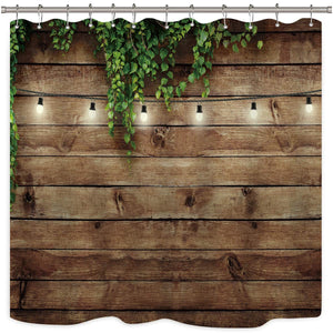 Rustic-Shower-Curtain-Wood-Bran-Door-Wooden
