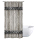 Rustic-Barn-Door-Shower-Curtain-Wooden-Metal-Texture-Bathroom